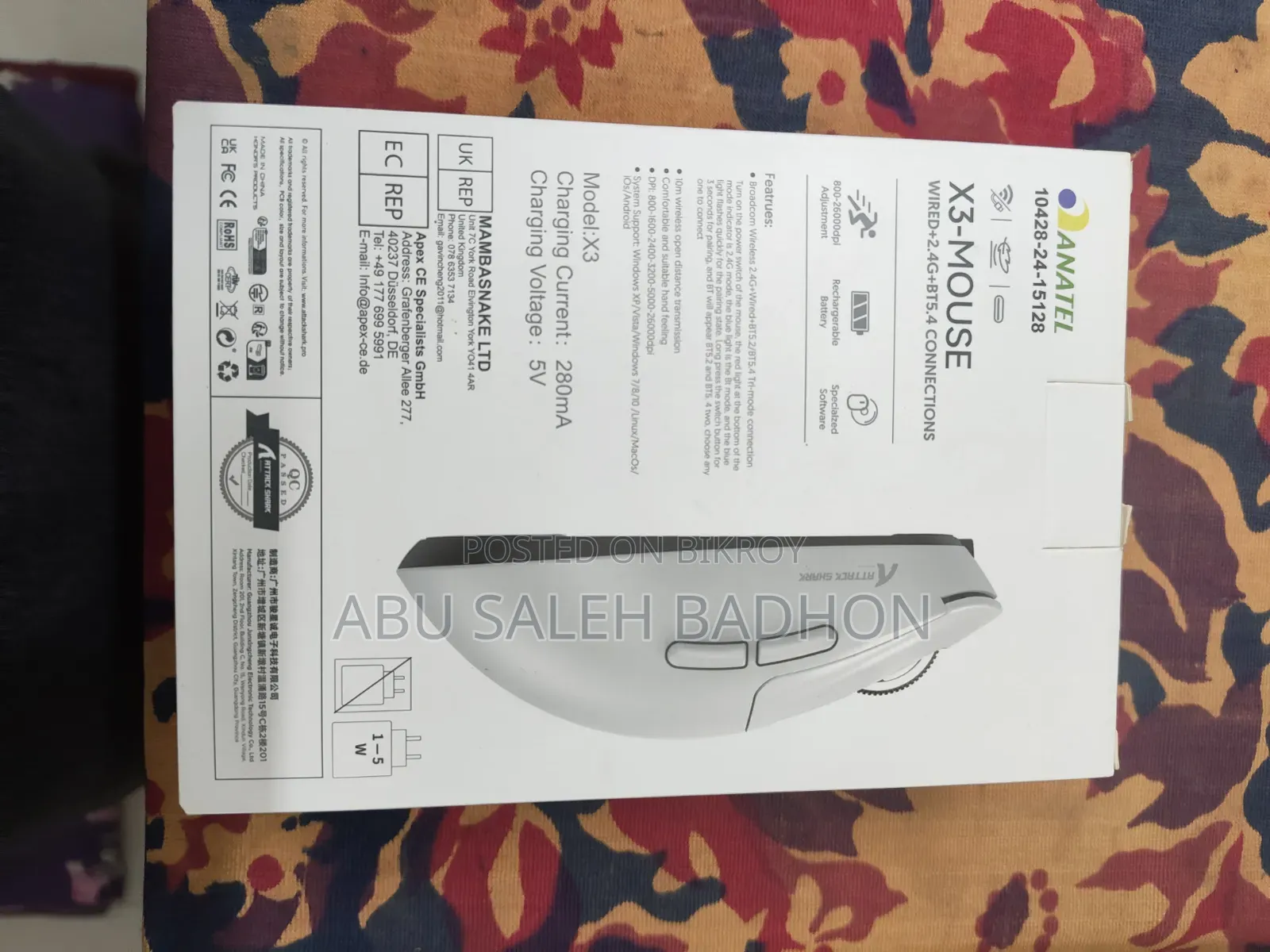 Attack Shark X3 Tri-Mode Gaming Mouse