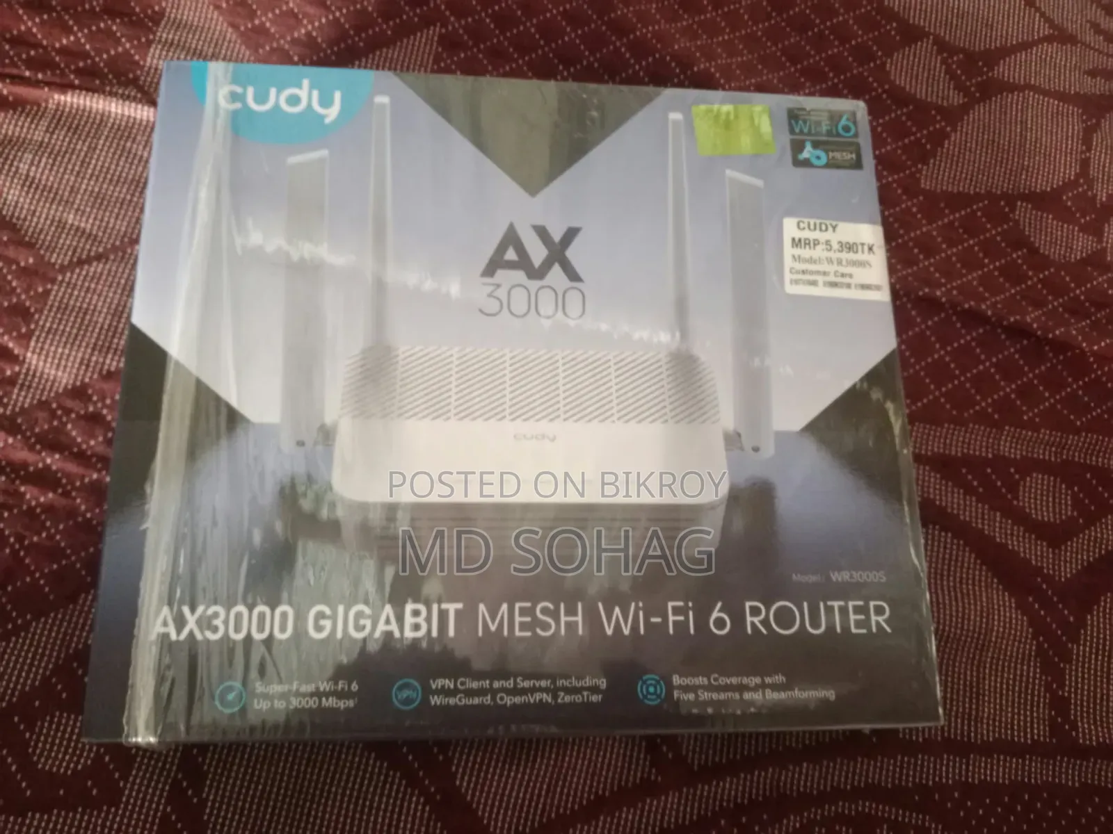 Cudy WR3000S AX3000 Dual-Band Gigabit Wi-Fi 6 Mesh Router Used