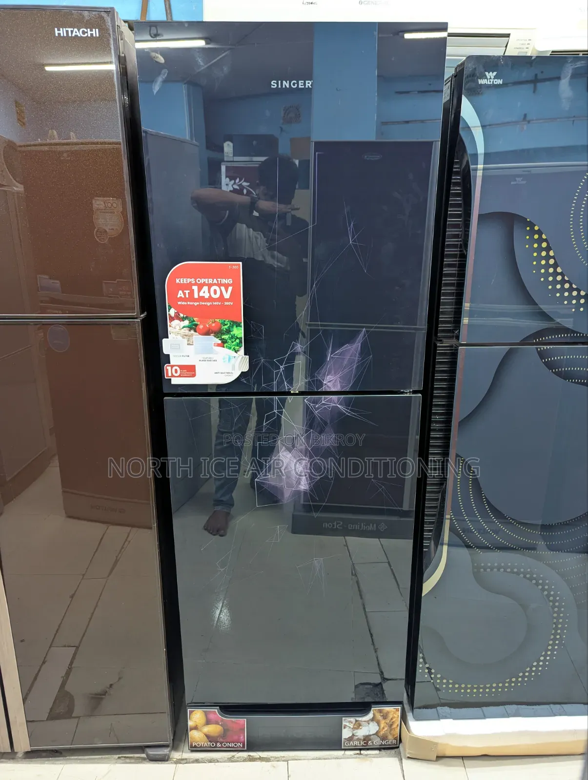 Singer Brand New Glass Door Frost Fridge 277 Ltr(28% Off)