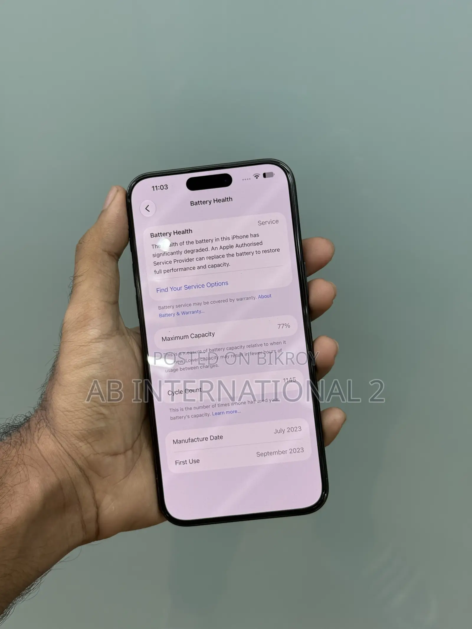 অ্যাপল আইফোন ১৫ প্রো ম্যাক্স ২৫৬ জিবি নীল
