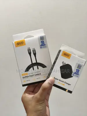 QCY GN106MG 30W Super Quick Charger & QCY DC21 60W Super Fast Cable
