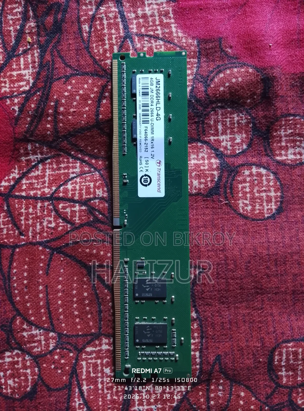 Suitable for using Ddr4 4GB.