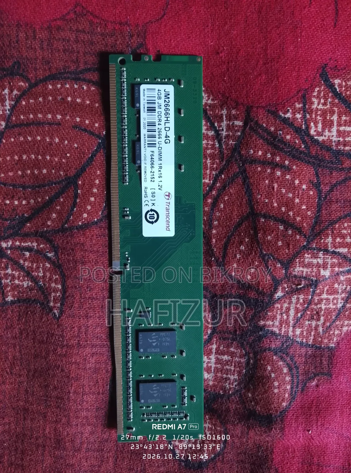 Suitable for using Ddr4 4GB.