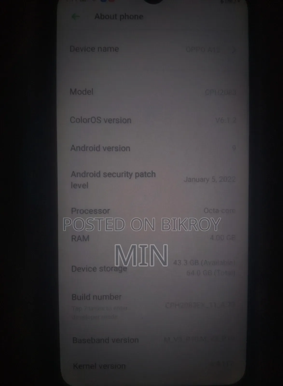Oppo A12 64 GB Black