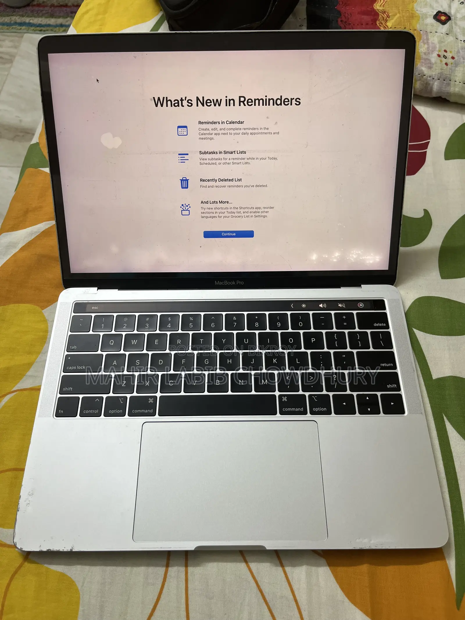 Laptop Apple MacBook Pro 2018 16GB Intel Core i7 SSD 512GB