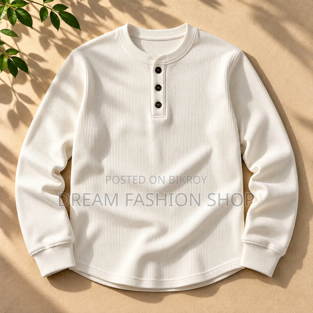 Stylish Placket Button Sweatshirt