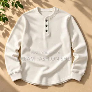 Stylish Placket Button Sweatshirt
