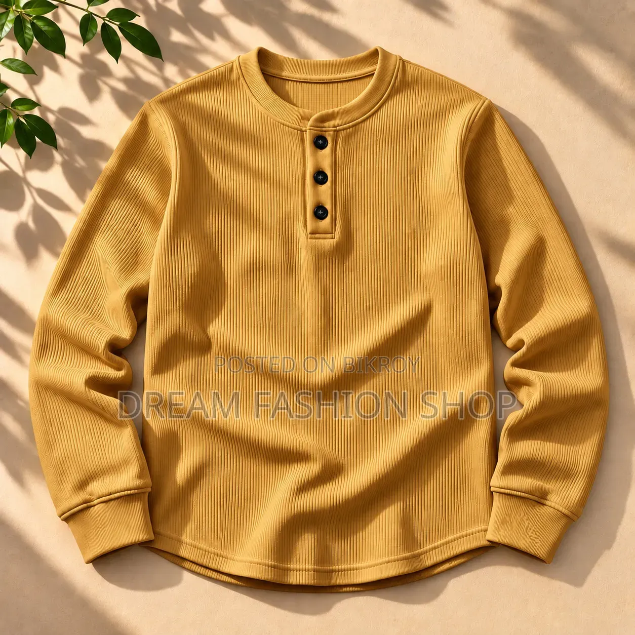 Stylish Placket Button Sweatshirt