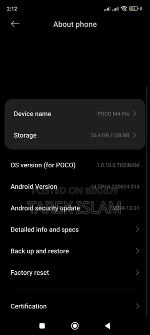 Xiaomi Poco M4 Pro 128 GB Black