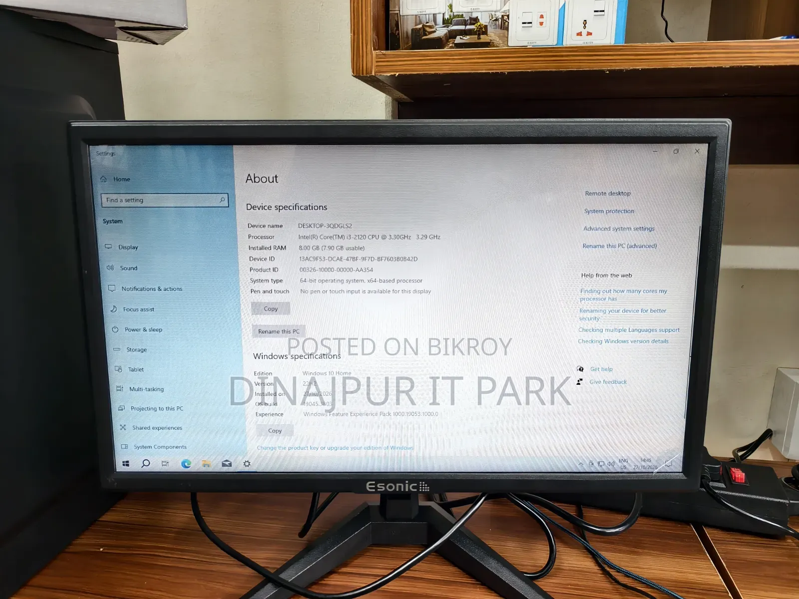 New Desktop Computer 8GB Intel Core i3 SSD 128GB
