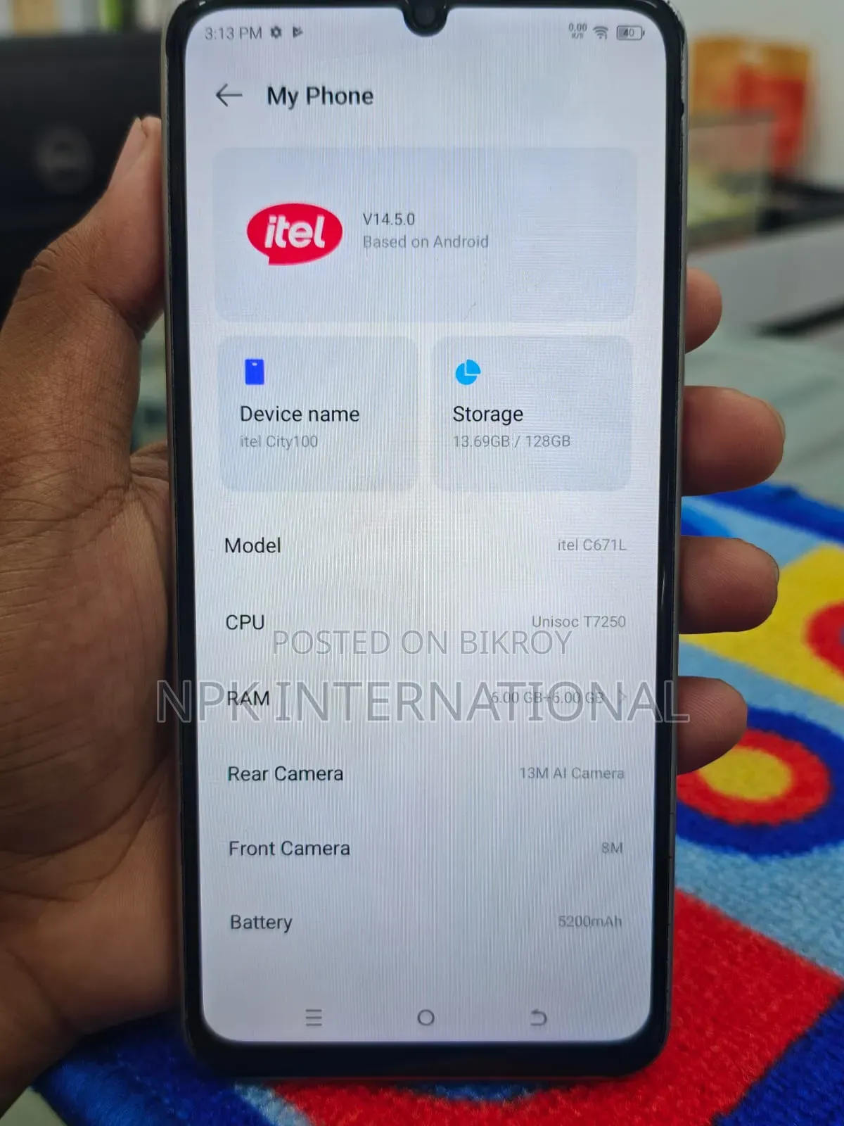 Itel City 100 128 GB Silver