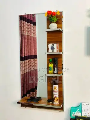Wooden – Luxury Mirror Shelf and Luxury Book Shelf