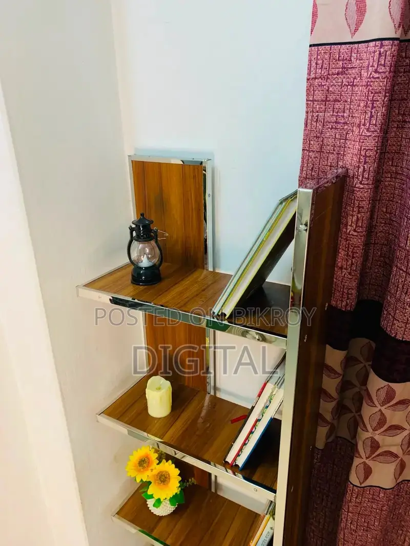 Wooden – Luxury Mirror Shelf and Luxury Book Shelf
