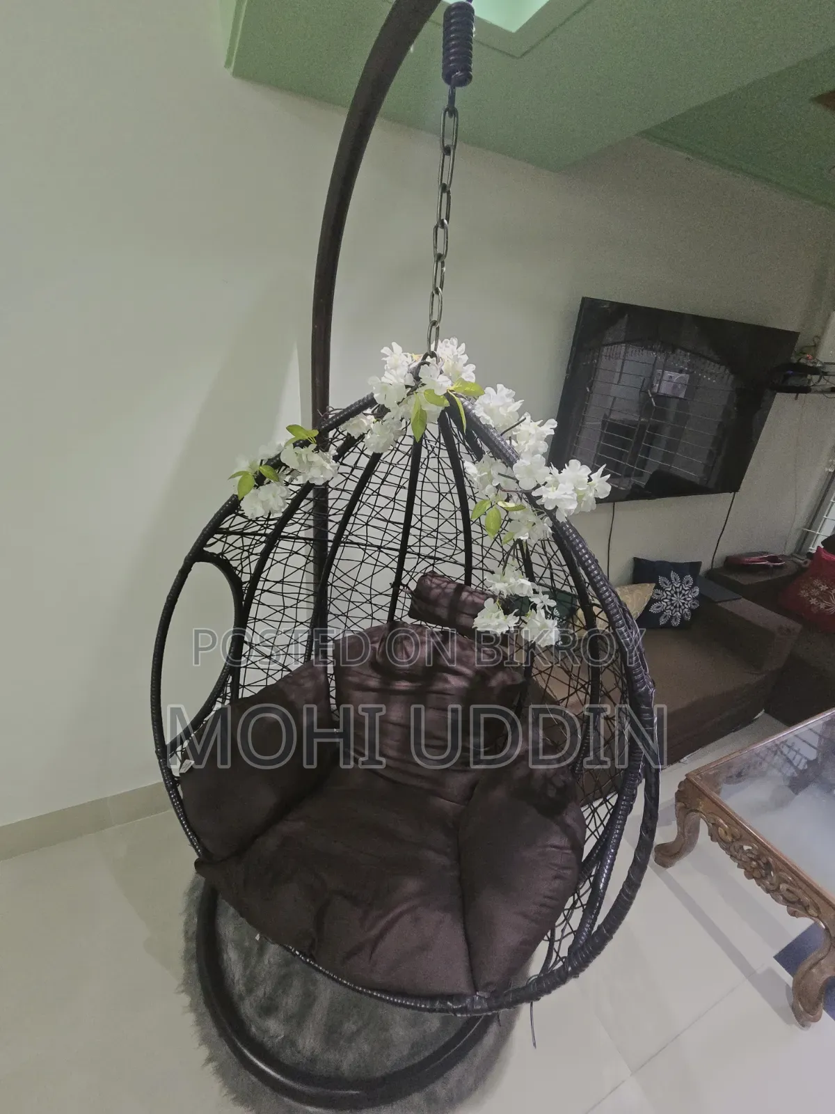 I will sell a wonderful rocking/hanging chair (swing) that I used.