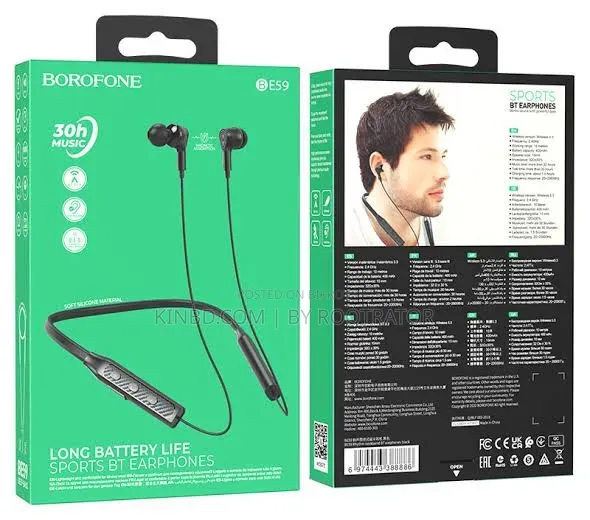 🎵 Borofone BE59 - Sports Wireless Neckband with Amazing Sound