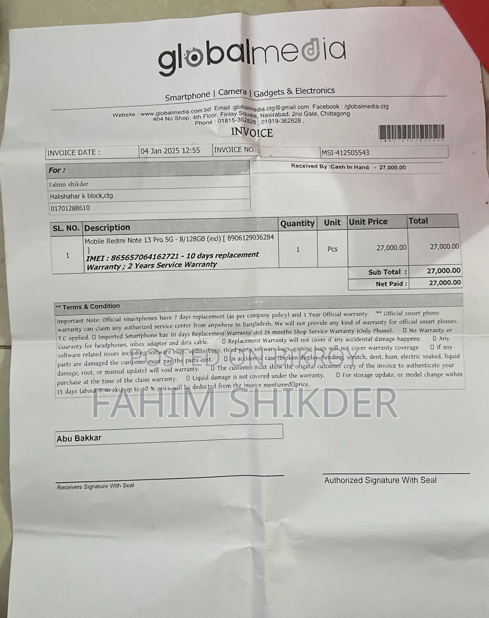 Xiaomi Redmi Note 13 128 GB Black