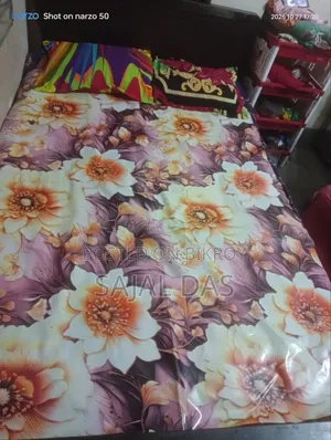 An urgent double steel bed for sale, completely fresh.
