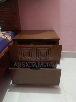 HATIL Wooden Side Table With Drawer
