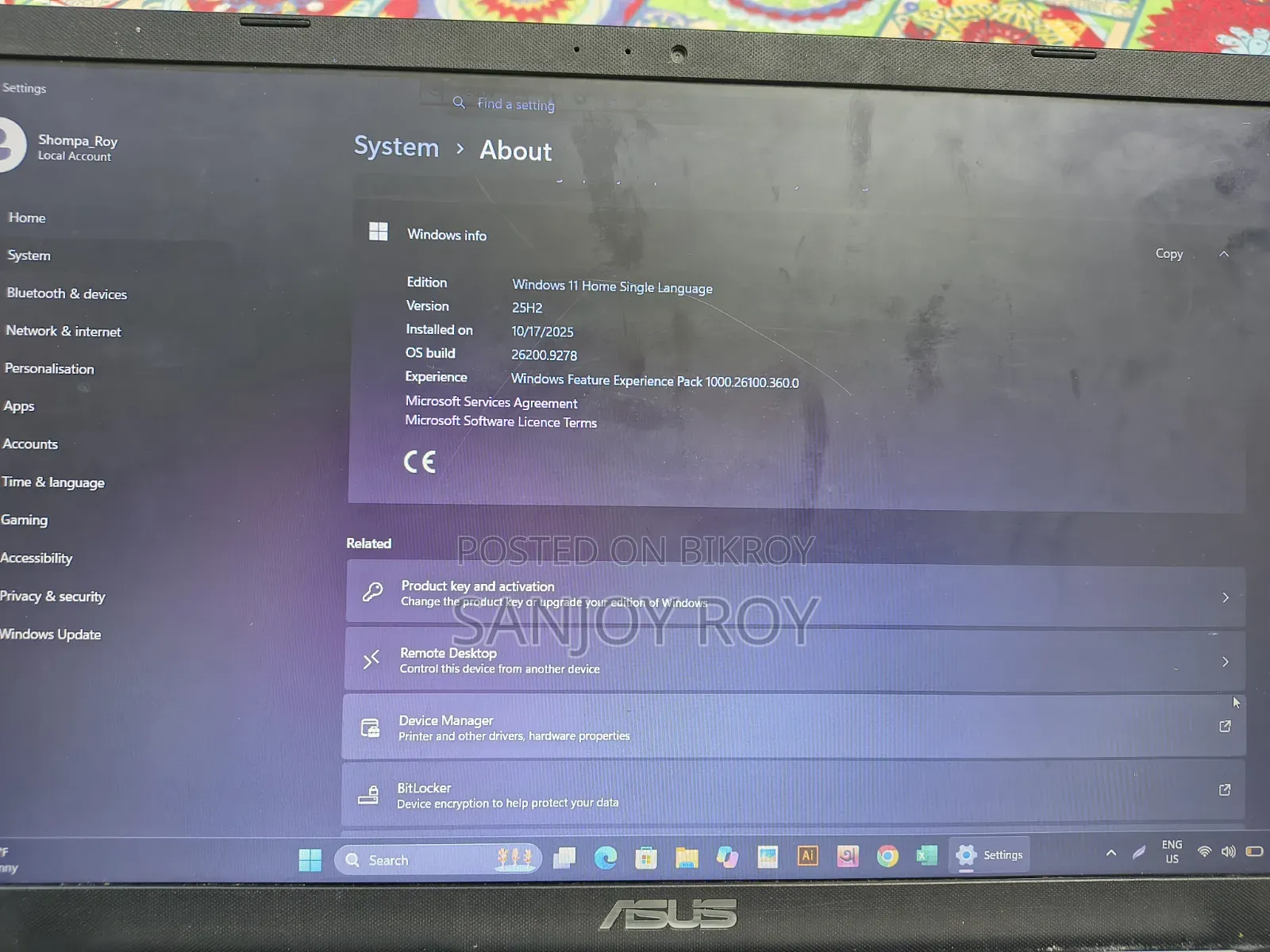 Laptop Asus VivoBook X540SA 12GB AMD Ryzen 3 SSD 1T