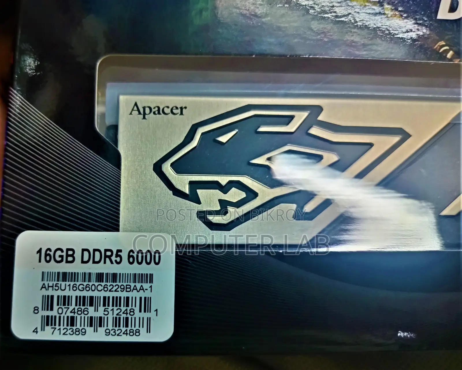 New Apacer Panther RGB 16GB DDR5 6000Mhz Grey & Black Desktop RAM