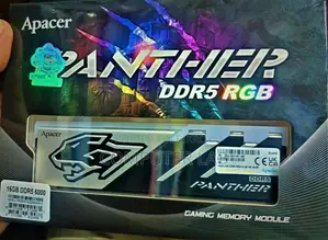 New Apacer Panther RGB 16GB DDR5 6000Mhz Grey & Black Desktop RAM