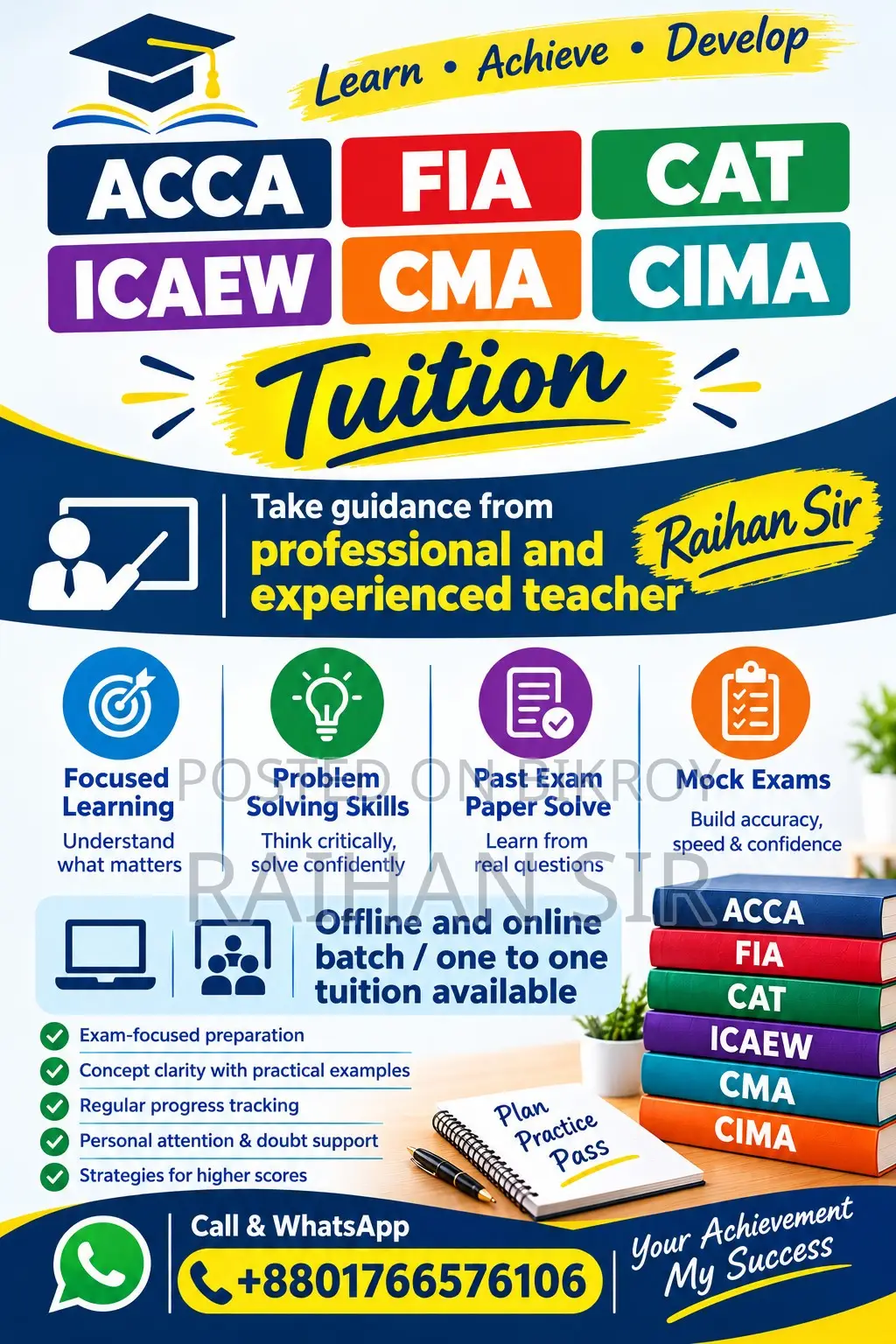 ACCA FIA ICAEW CIMA CMA Private Tuition