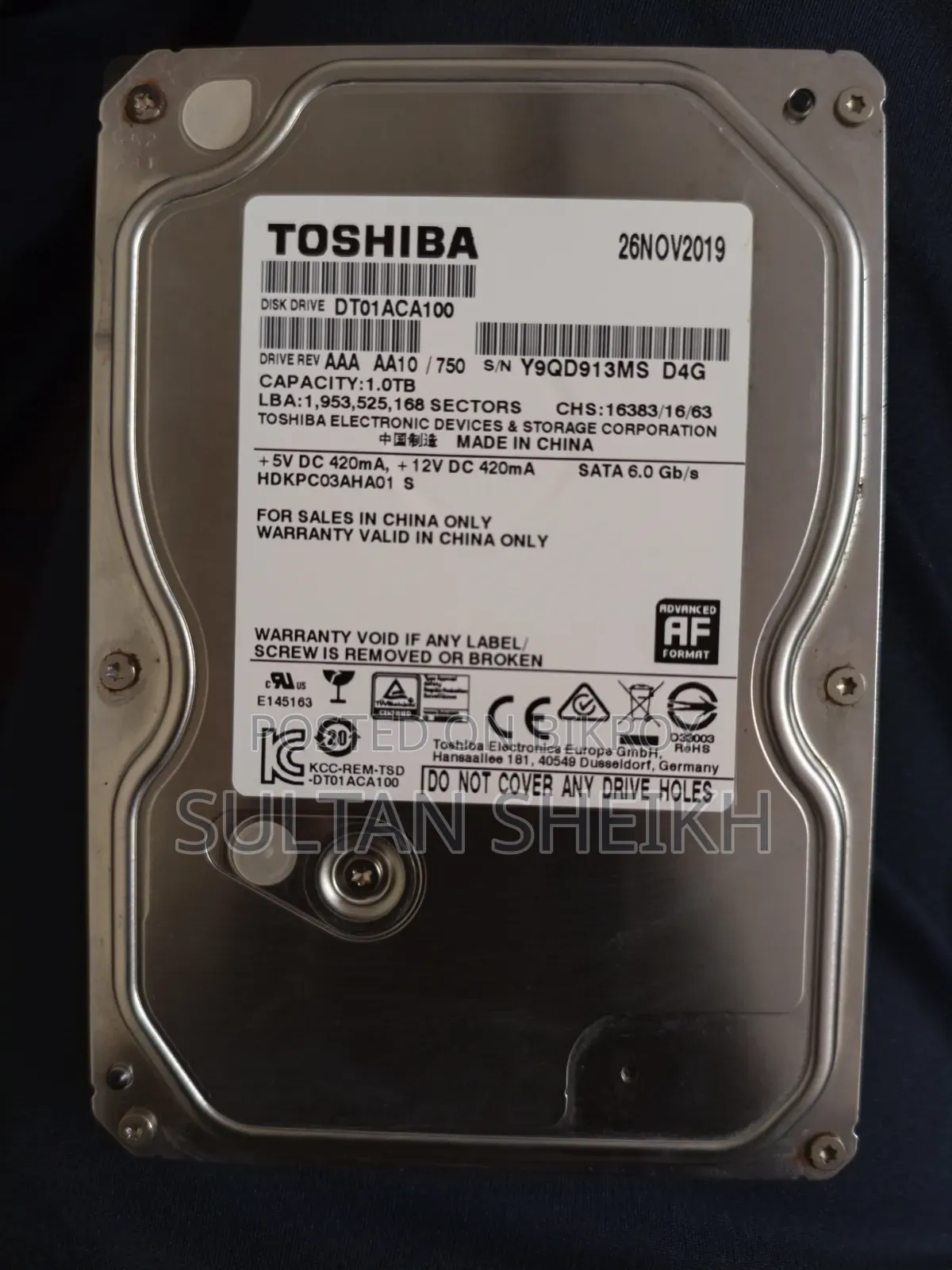 1 TB HDD (Toshiba)