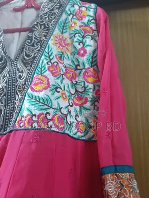 Elegant Georgette, Katan Floor Touch All-Over Embroidery Gown