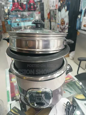 ভিশন রাইস কুকার উইথ স্টিমার- ১.৮ লিটার আরইইএল- ডিলাইট (ডাবল পট