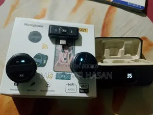 SX21 ম্যাগনেটিক হ্যাংগিং নেক ওয়্যারলেস লাভালিয়ার মাইক্রোফোন