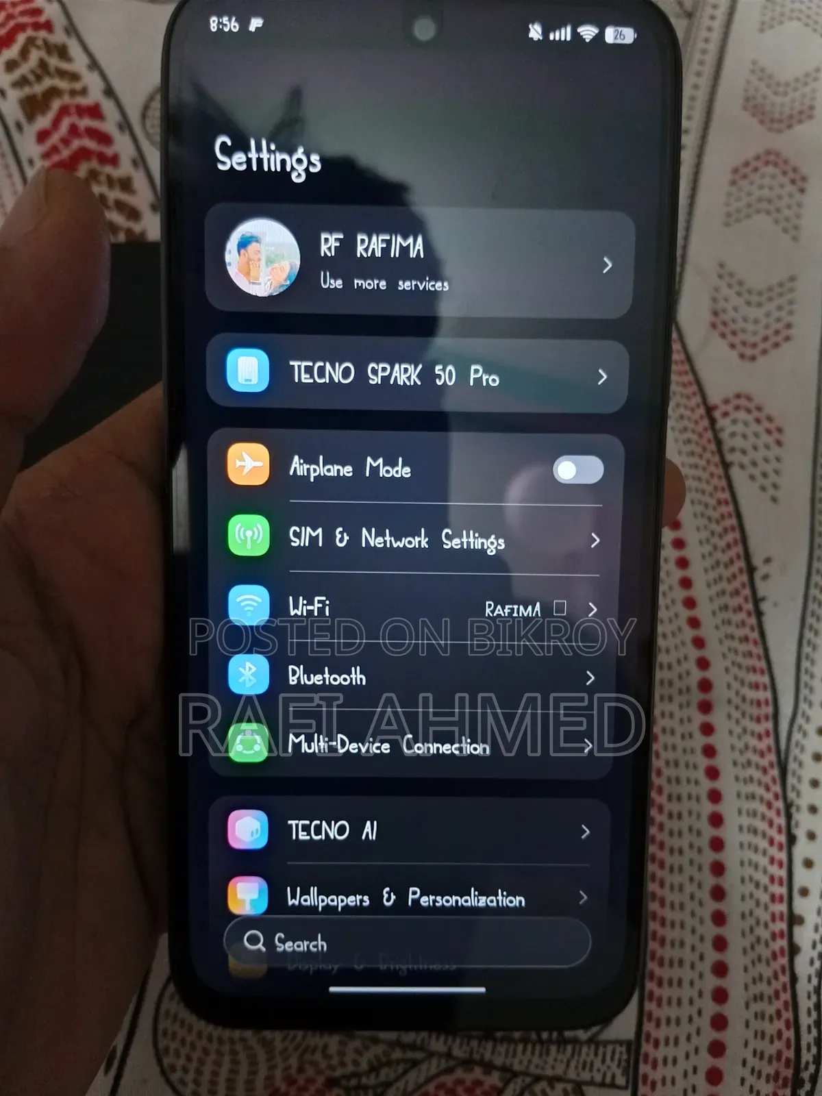 টেকনো স্পার্ক ৫০ প্রো ২৫৬ জিবি ব্ল্যাক