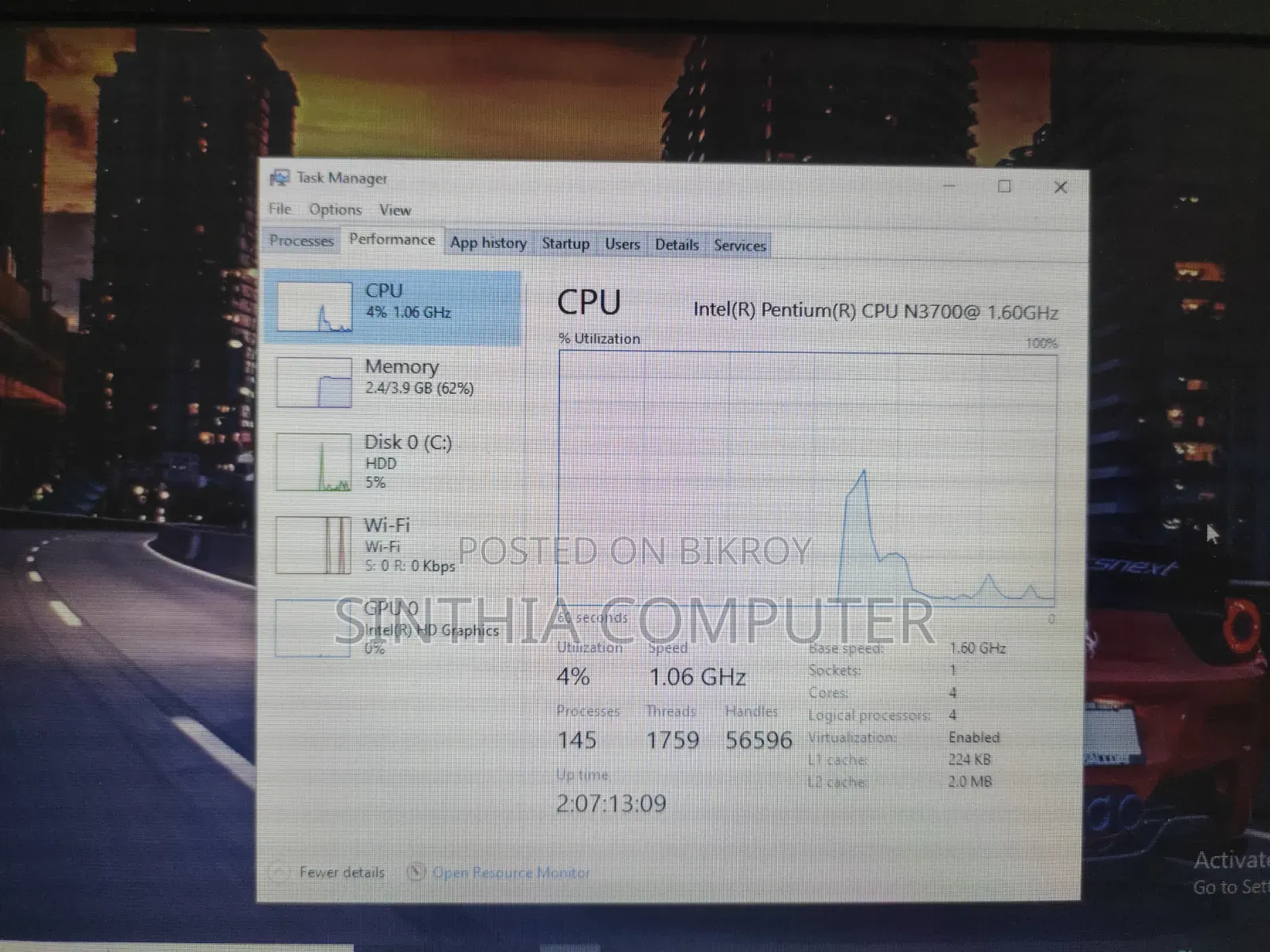 Laptop Dell Inspiron 11 3162 4GB Intel Celeron HDD 500GB