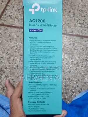 Tp Link Archer C54 AC1200 Duel Band Wifi Router.