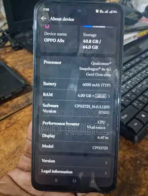 Oppo A5X 128 GB Black