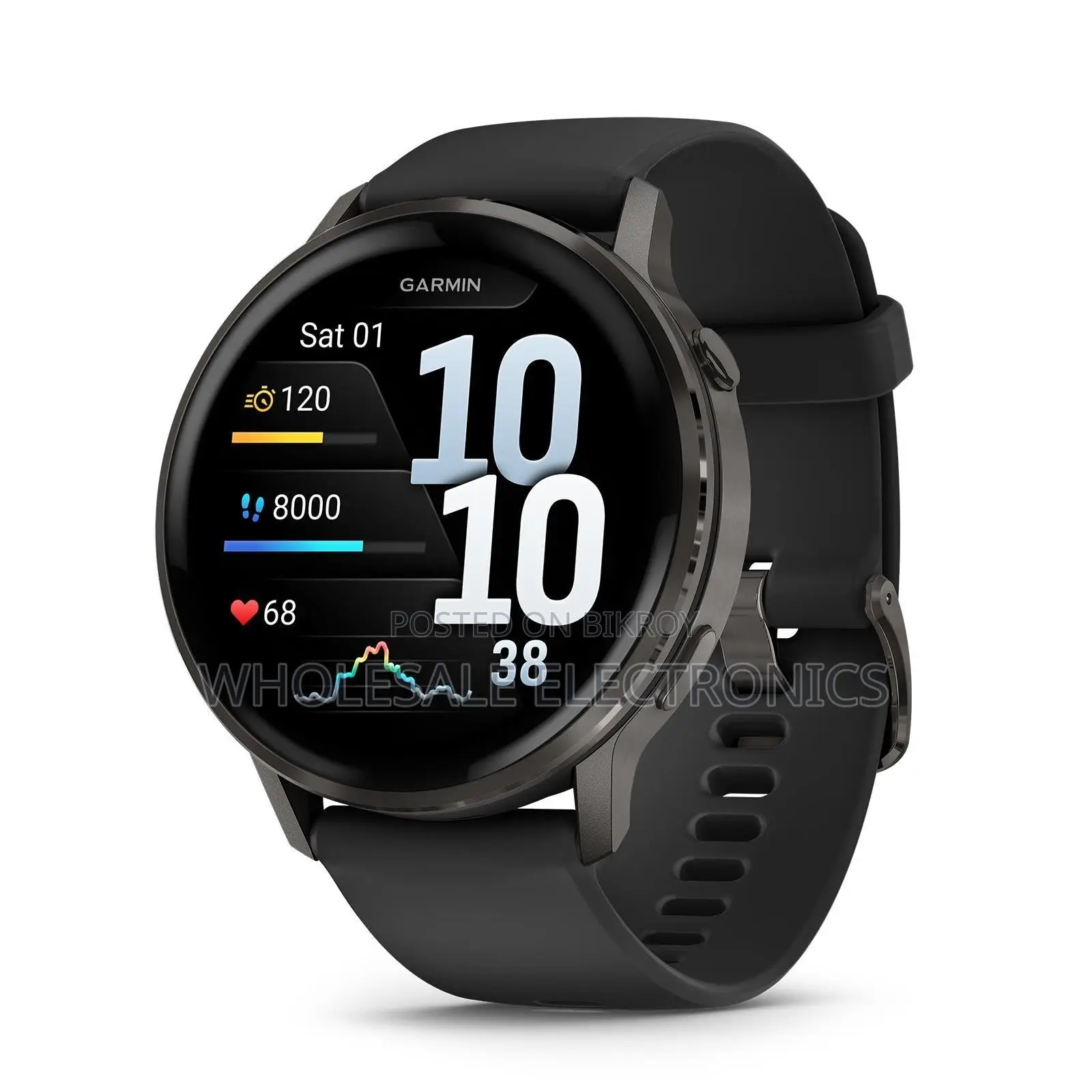 Garmin Venu 4 45 MM - Slate With Black Silicone Band (Only Pre Order)
