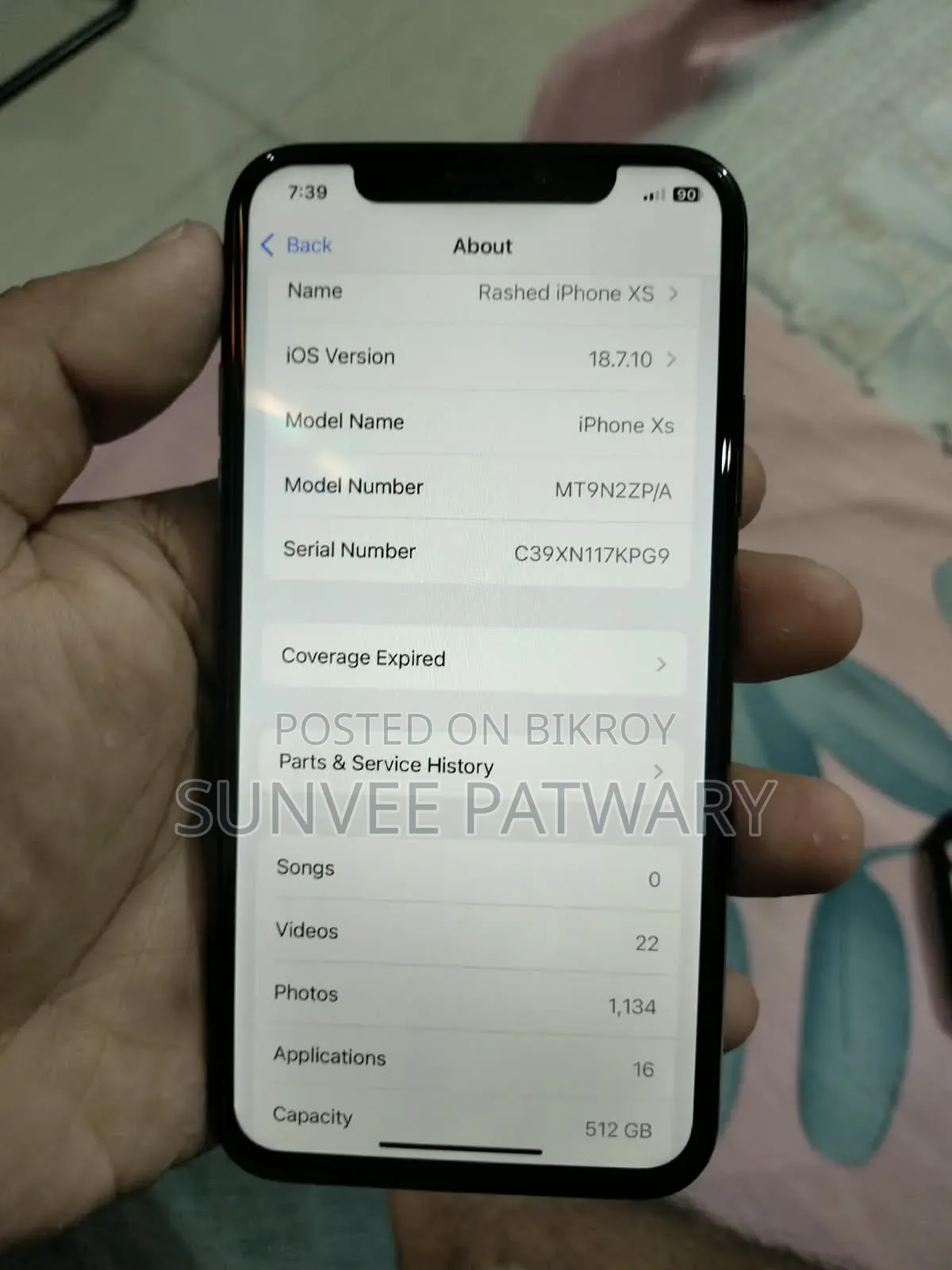 অ্যাপল আইফোন এক্সএস ৫১২ জিবি রোজ গোল্ড