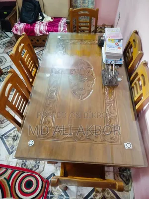 সেগুন কাঠের ডাইনিং টেবিল