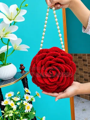 Handmade Crochet Rose Bag  Kushi Kaya Bag
