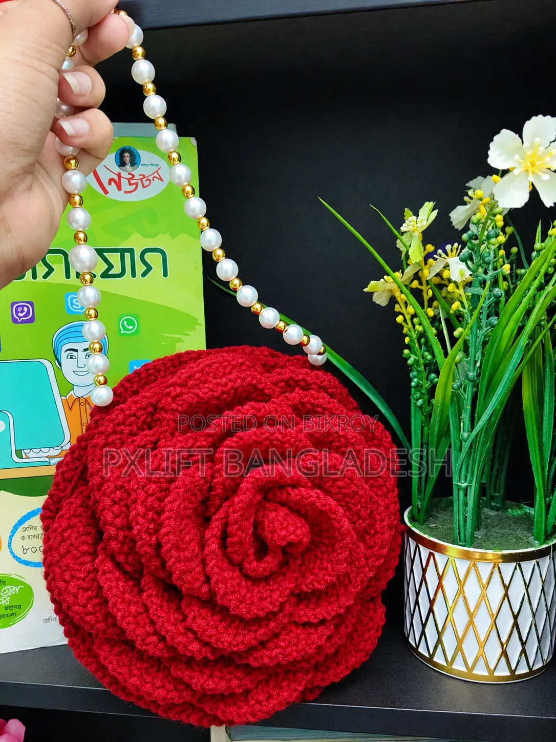 Handmade Crochet Rose Bag  Kushi Kaya Bag