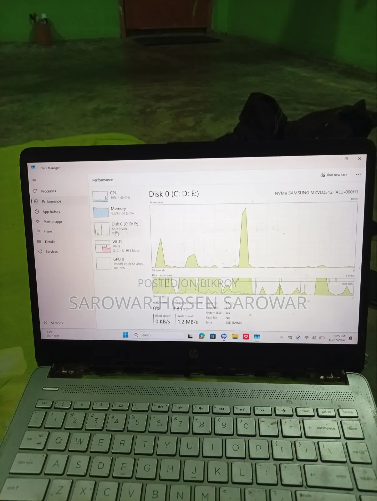 Laptop HP 14S 8GB Intel Core i5 SSD 512GB