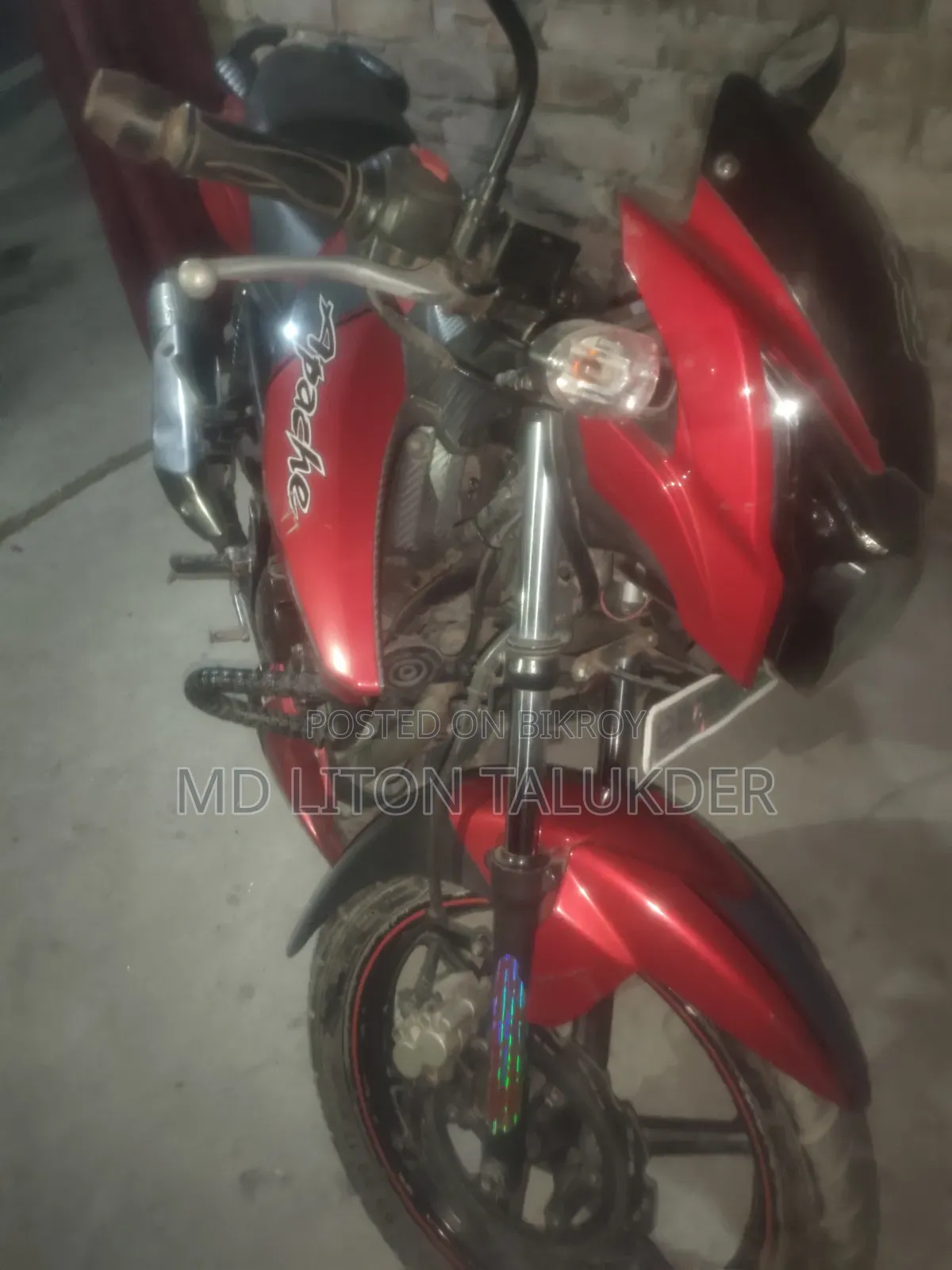 টিভিএস অ্যাপাচি আরটিআর ১৬০ টুভি ২০১৬ লাল