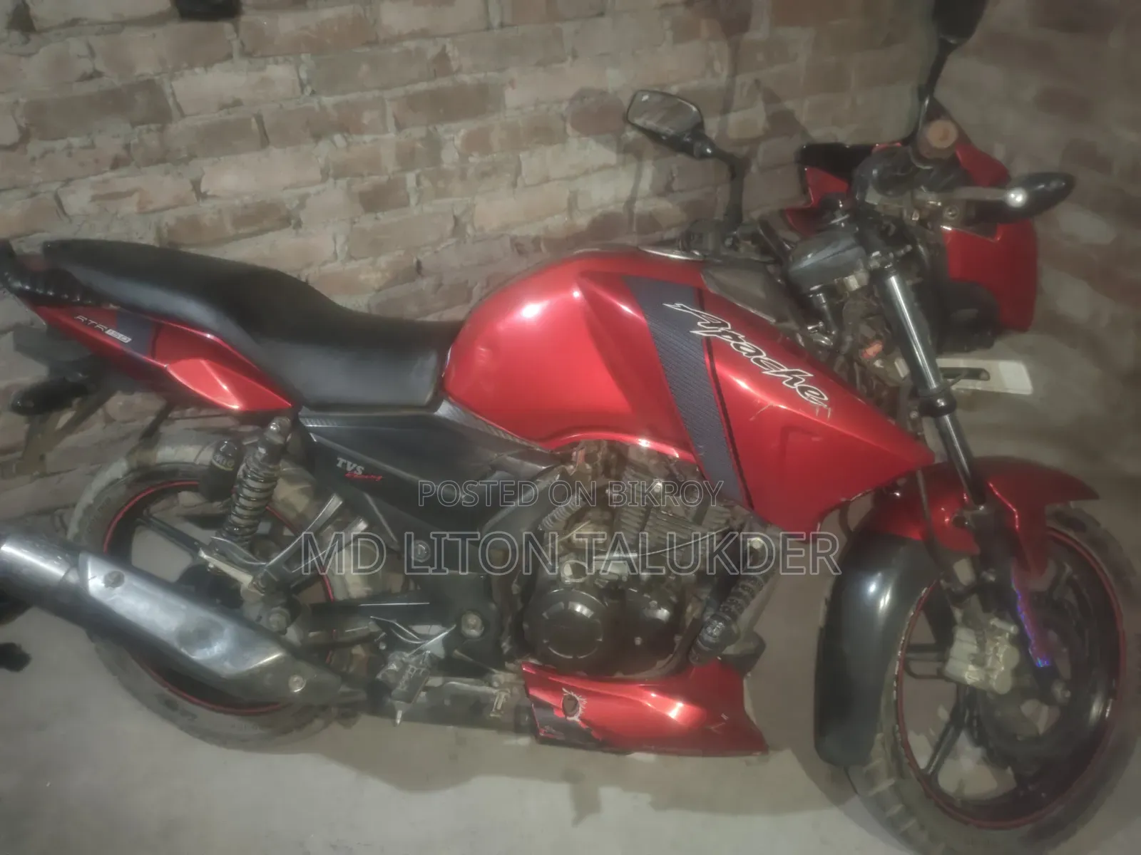 টিভিএস অ্যাপাচি আরটিআর ১৬০ টুভি ২০১৬ লাল