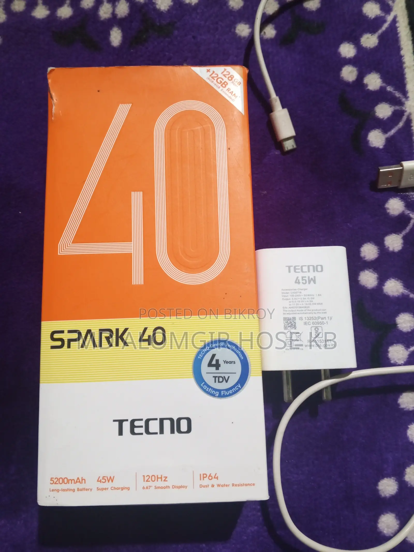 Tecno Spark 40 128 GB Black