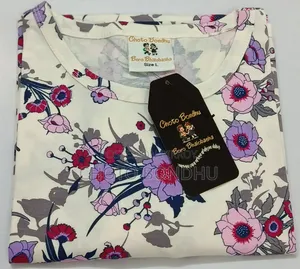 ছোট বন্ধু বড় ভালোবাসা - ফ্লোরাল কটন লং টি-শার্ট Size S M L XL