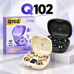 CYXG Q102 3-in-1 ওয়্যারলেস ইয়ারবাড ব্লুটুথ ৬.১ এলইডি ডিজিটাল ডিসপ্লে সহ