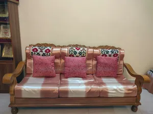 Sofa made of original teak wood (3+1+1)
