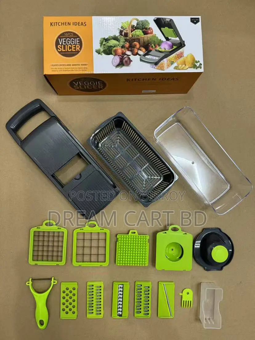 16-in-1 Multifunction Vegetable Slicer and Chopper Set