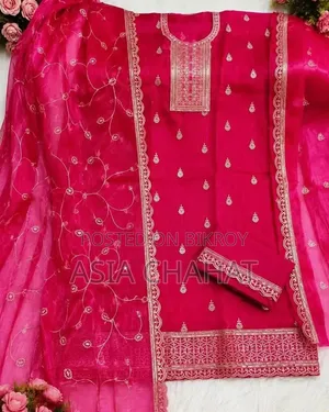 🧡✨ অরিজিনাল ইন্ডিয়ান জর্জেট থ্রিপিস