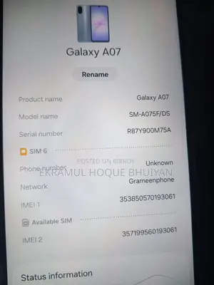 Samsung Galaxy A07 64 GB Purple