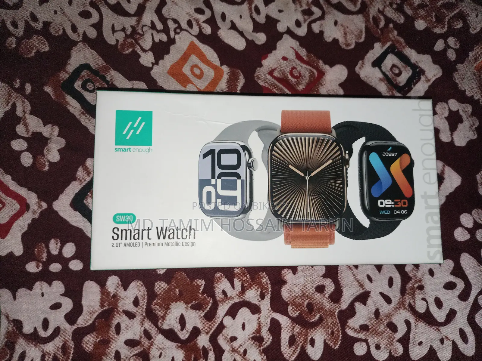 Smart Enough SW30 Smart Watch - Box Included (Premium Look)